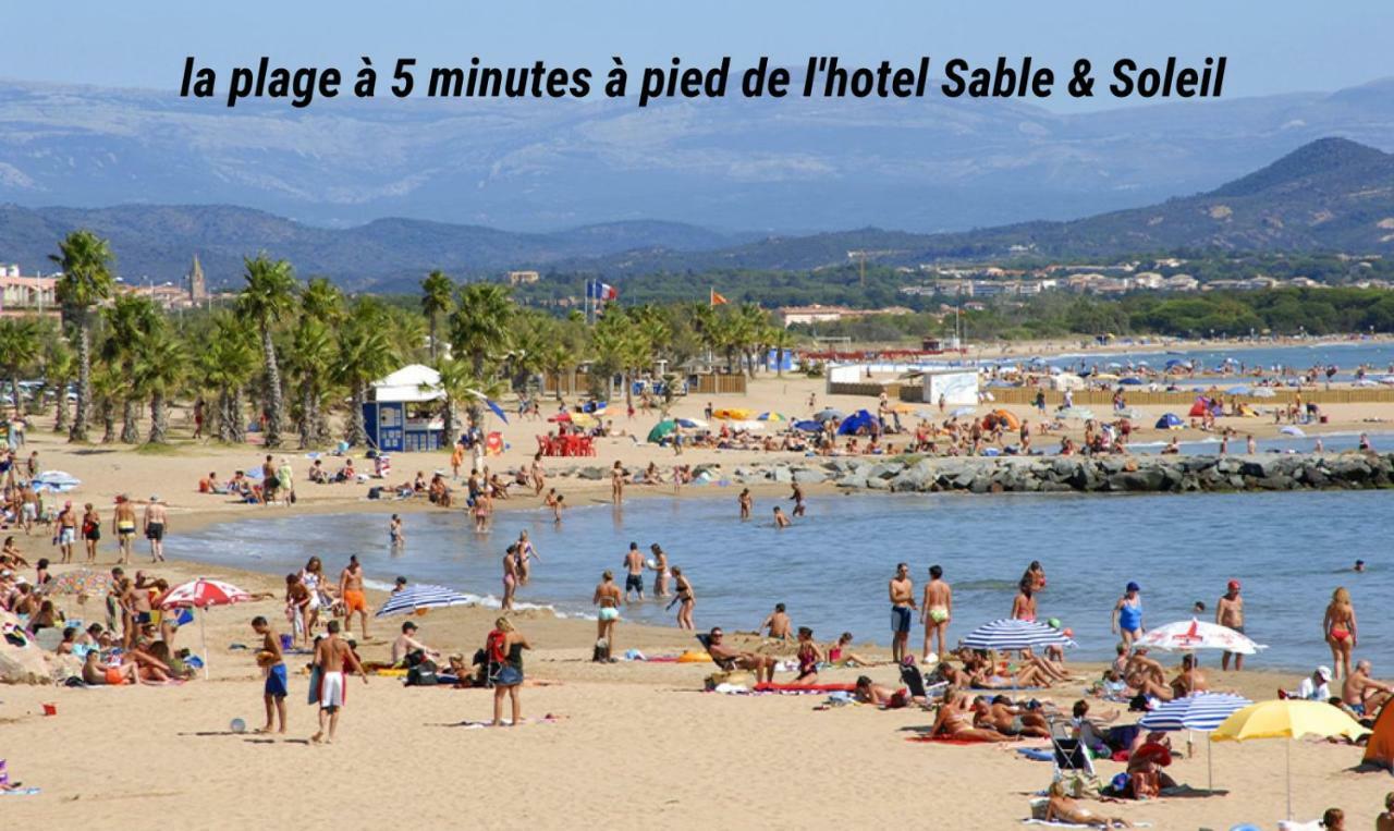 Hotel Sable Et Soleil - Port, Plage Et Jacuzzi Prive Fréjus Exteriör bild